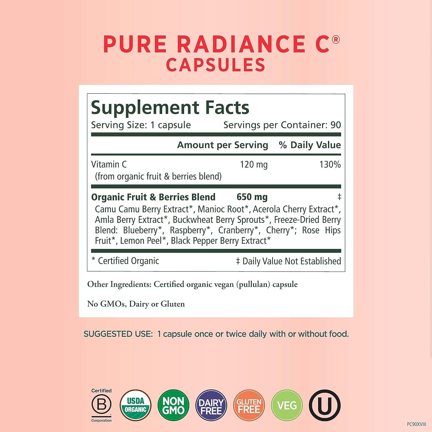 Pure Radiance C, 90 kapslar - Synergy Company