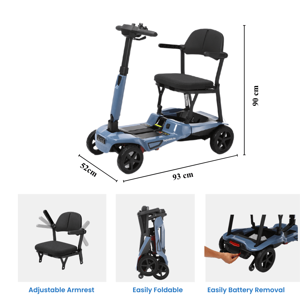 Raptor Fold Air Ultra-Lightweight Folding Mobility Scooter (14 kg, Airline-Friendly) - image 10