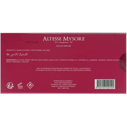 Alexandre.J The Collector Altesse Mysore Eau de Parfum 100ml 3.4oz