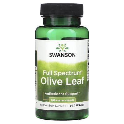 Swanson Full Spectrum Olive Leaf, 400mg - 60 caps
