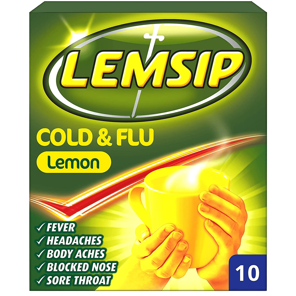 Lemsip Cold & Flu Lemon Pack of 10 - welzo