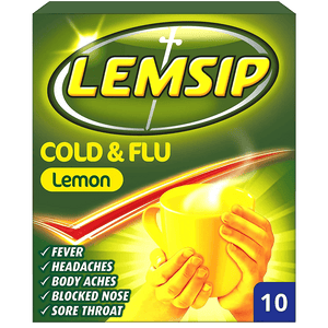 Lemsip Cold & Flu Lemon Pack of 10 - welzo