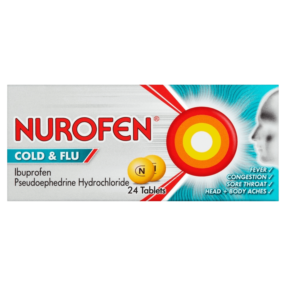 Nurofen Cold & Flu Tablets Pack of 24 - welzo