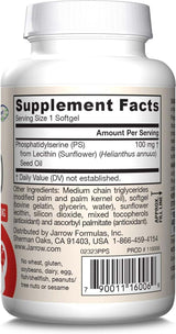 Phosphatidylsérine 100 mg (PS100), 30 softgels - Formules Jarrow