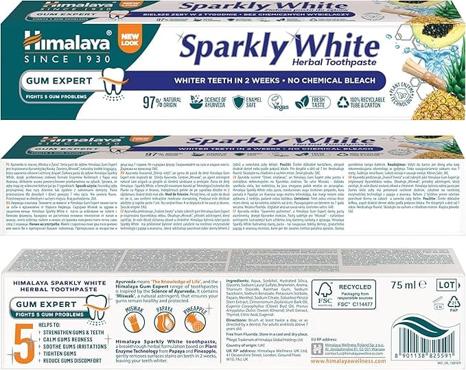 Himalaya Sparkly White Herbal Toothpaste - 75 ml