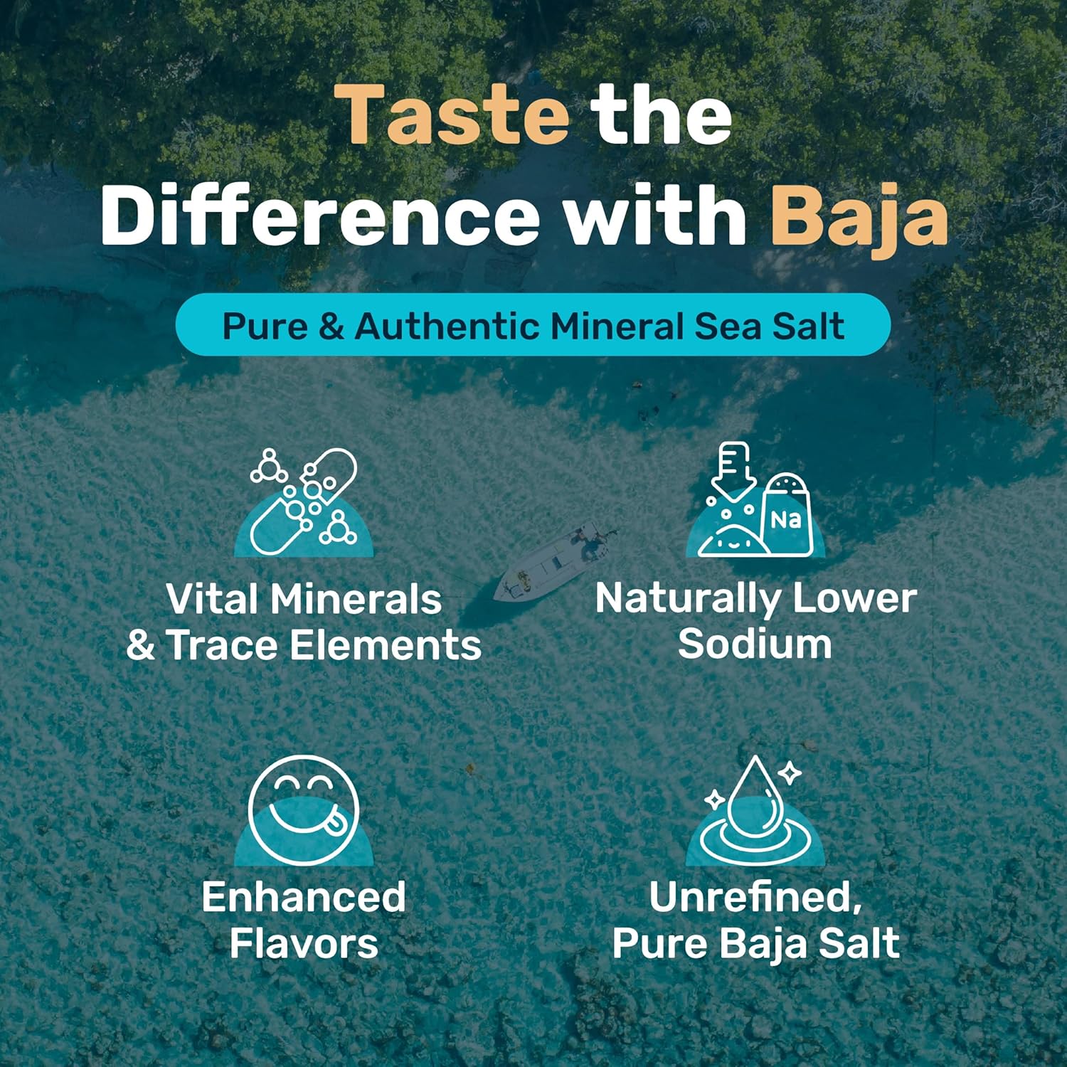 Baja guldsalt mineral havsalt