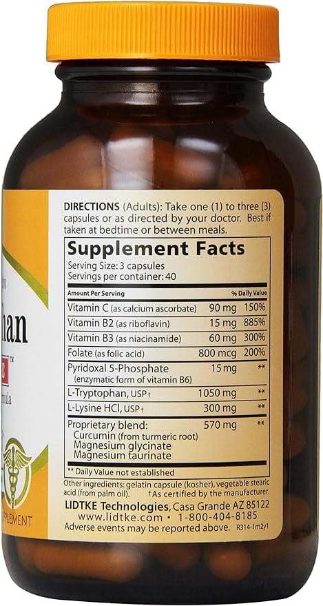 L -tryptophan пълни 120 капачки - Lidtke