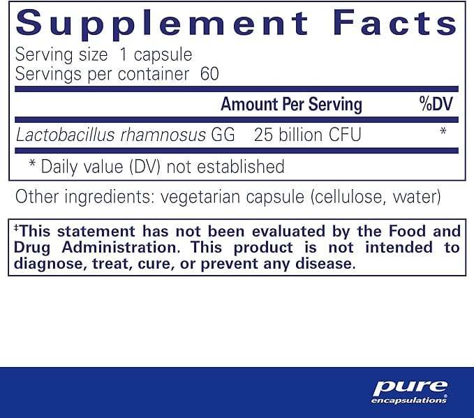 ProFloraGG 25B Lactobacillus rhamnosus, 30 caps - Pure Encapsulations