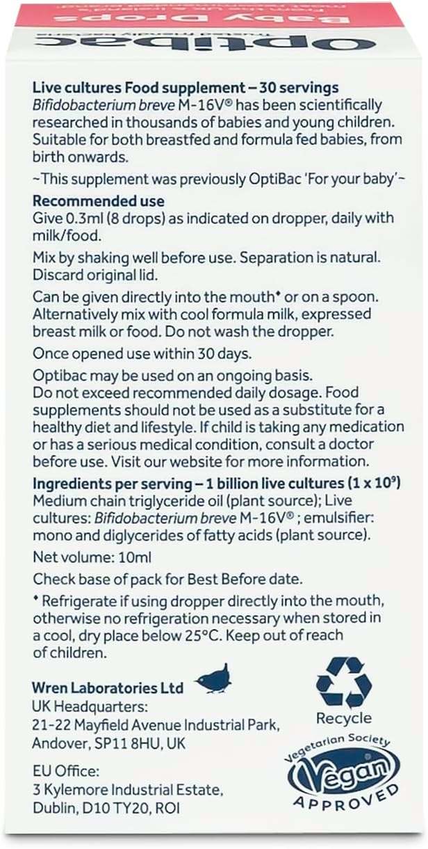 Probiotic Baby Drops, 10ml - OptiBac