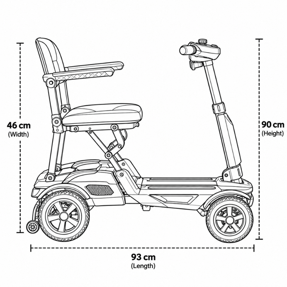Raptor Fold Air Ultra-Lightweight Folding Mobility Scooter (14 kg, Airline-Friendly) - image 8