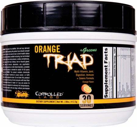 Controlled Labs Orange Triad + Greens, Lemon Ice Tea - 418 grams