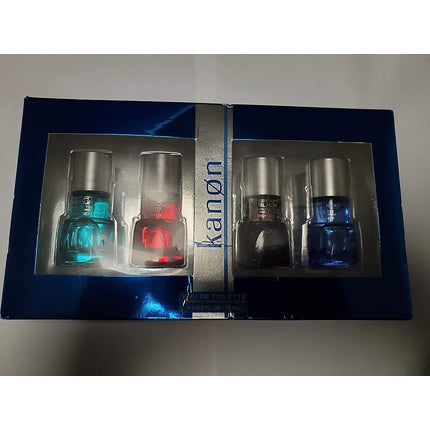 Kanon Sport Eau De Toilette 4 Piece Set - Acqua, Red, Black & Blue