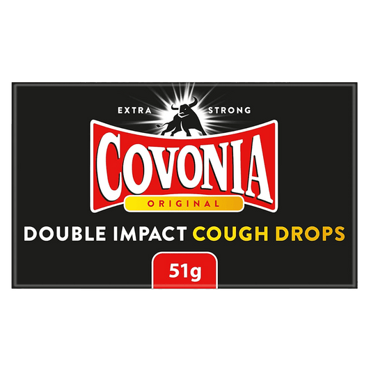 Covonia Double Impact Lozenges Strong Original 51g - welzo