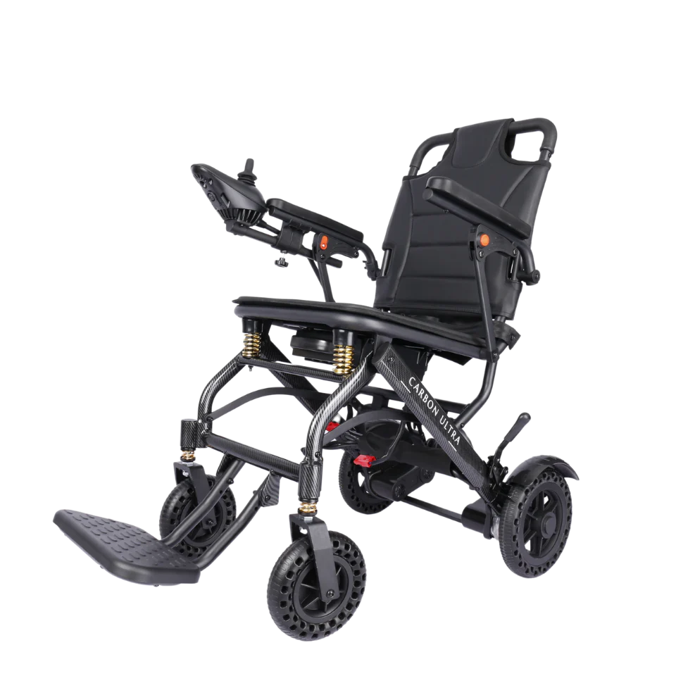 Welzo Carbon Ultra lehký 15kg skládací elektrický invalidní vozík
