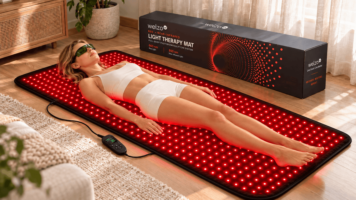 Welzo LUMENPRO™ Elite+ roodlichttherapiedeken voor het hele lichaam (LED-systeem met hoge dichtheid)