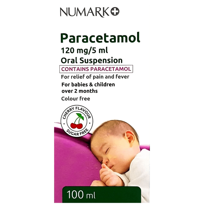 Numark Paracetamol 120mg/5ml Oral Suspension 100ml - welzo