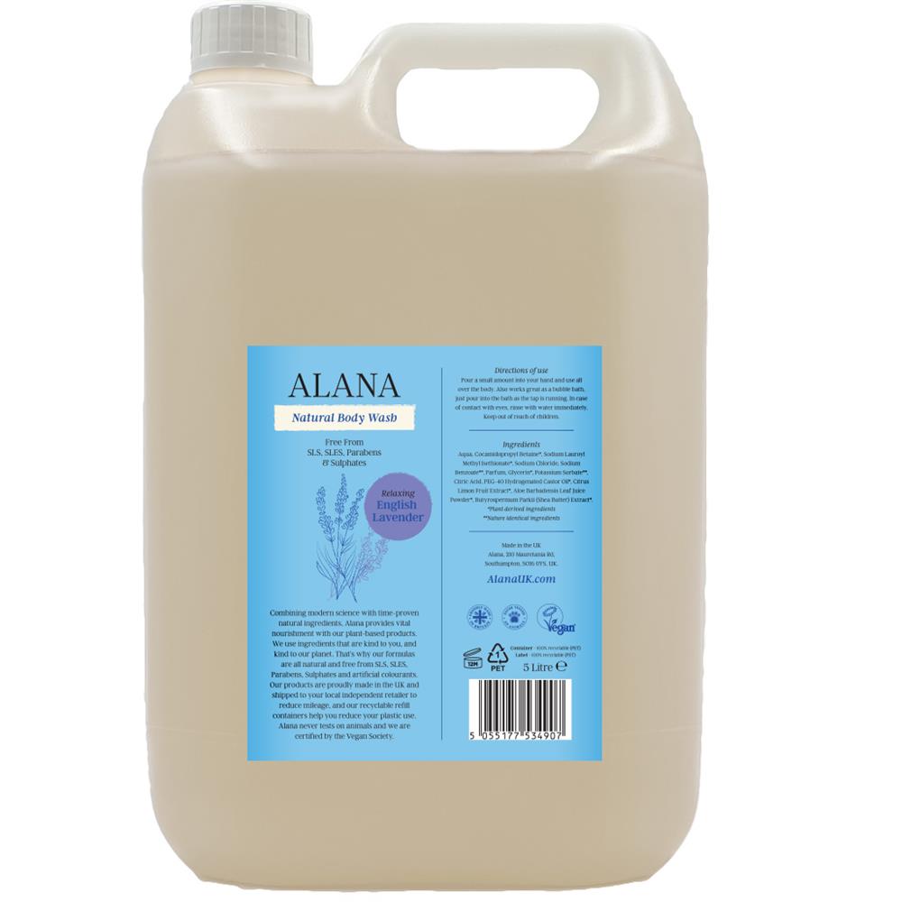 English Lavender Natural Body Wash 5L, Alana