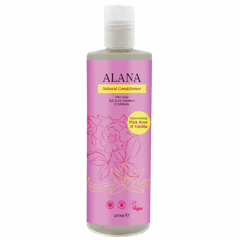 Rose & Vanilla Nat Conditioner 100ml Convenience/Travel Bottle, Alana