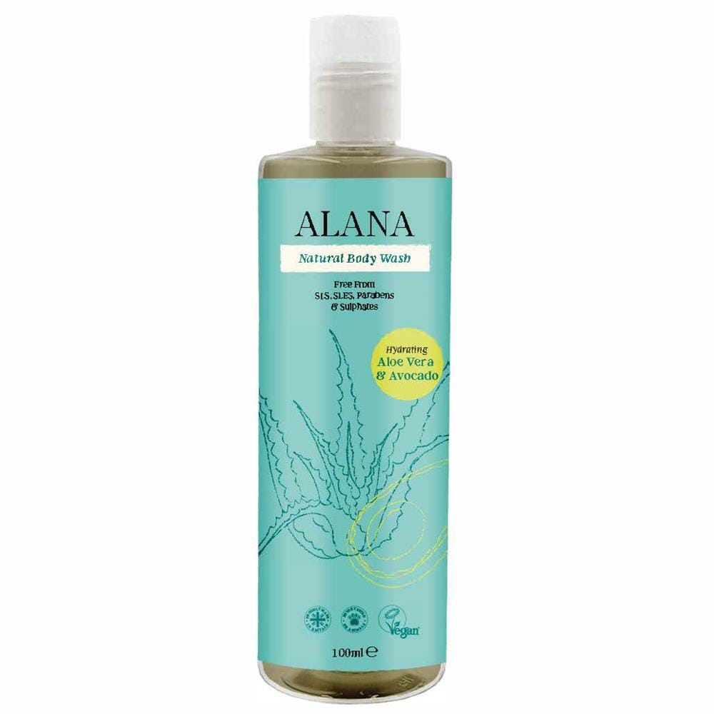 Aloe and Avocado Body Wash 100ml Convenience/Travel Bottle, Alana