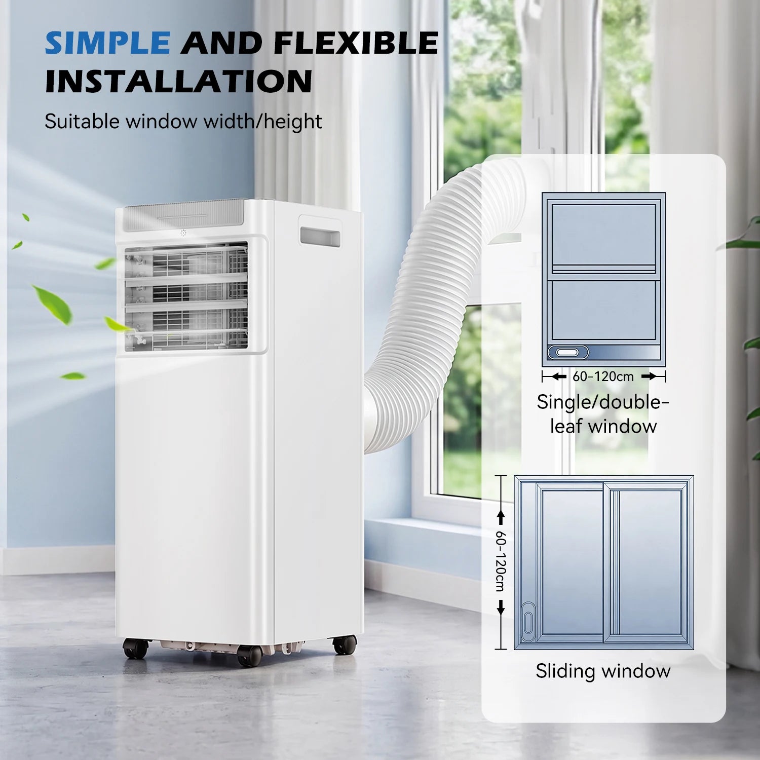 Přenosná klimatizace – jednotka chlazení, ventilace a odvlhčování 3 v 1