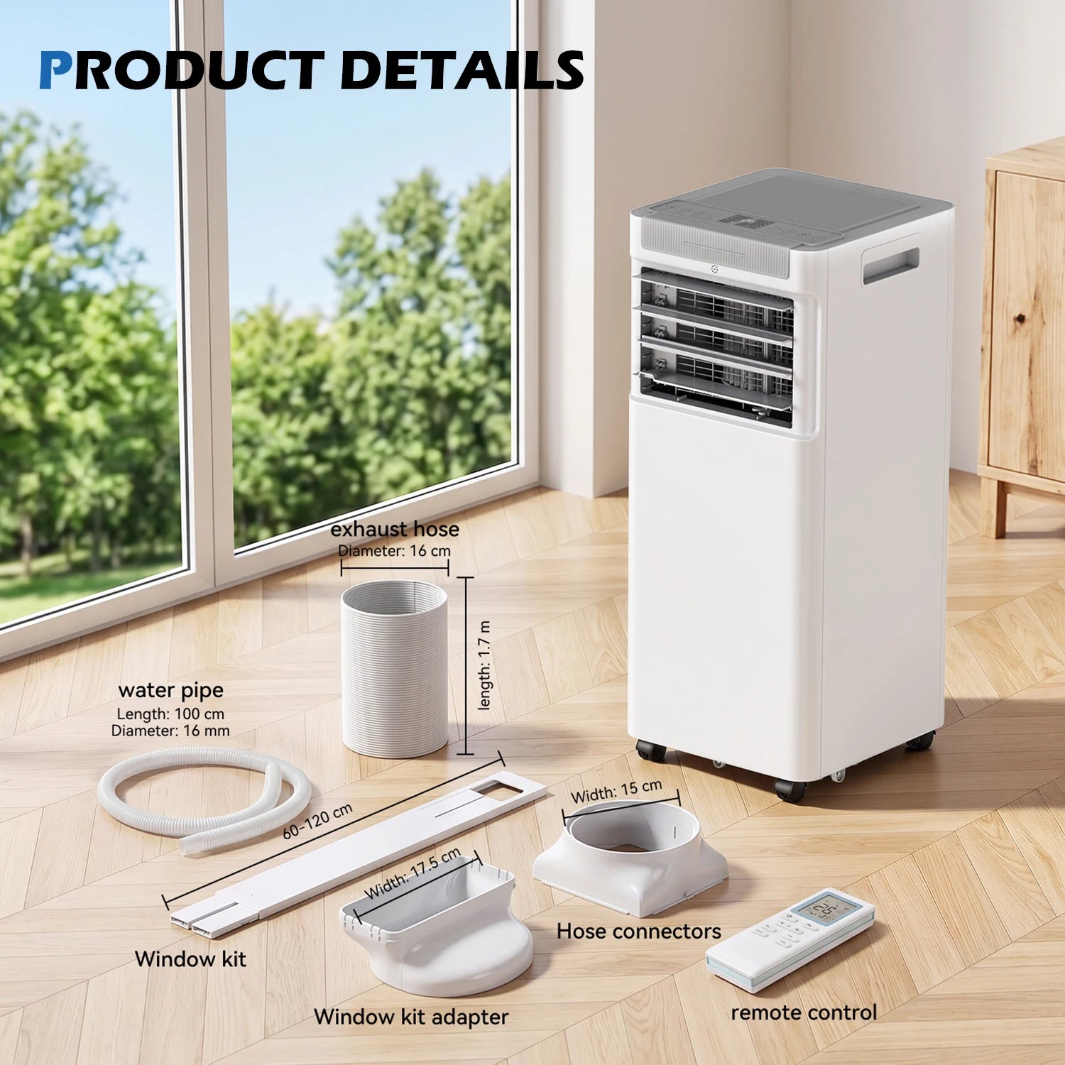 Přenosná klimatizace – jednotka chlazení, ventilace a odvlhčování 3 v 1