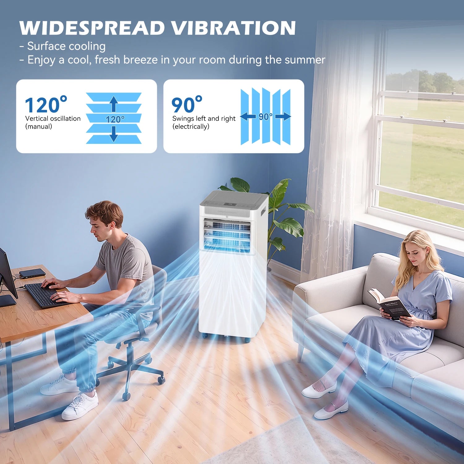 Přenosná klimatizace – jednotka chlazení, ventilace a odvlhčování 3 v 1
