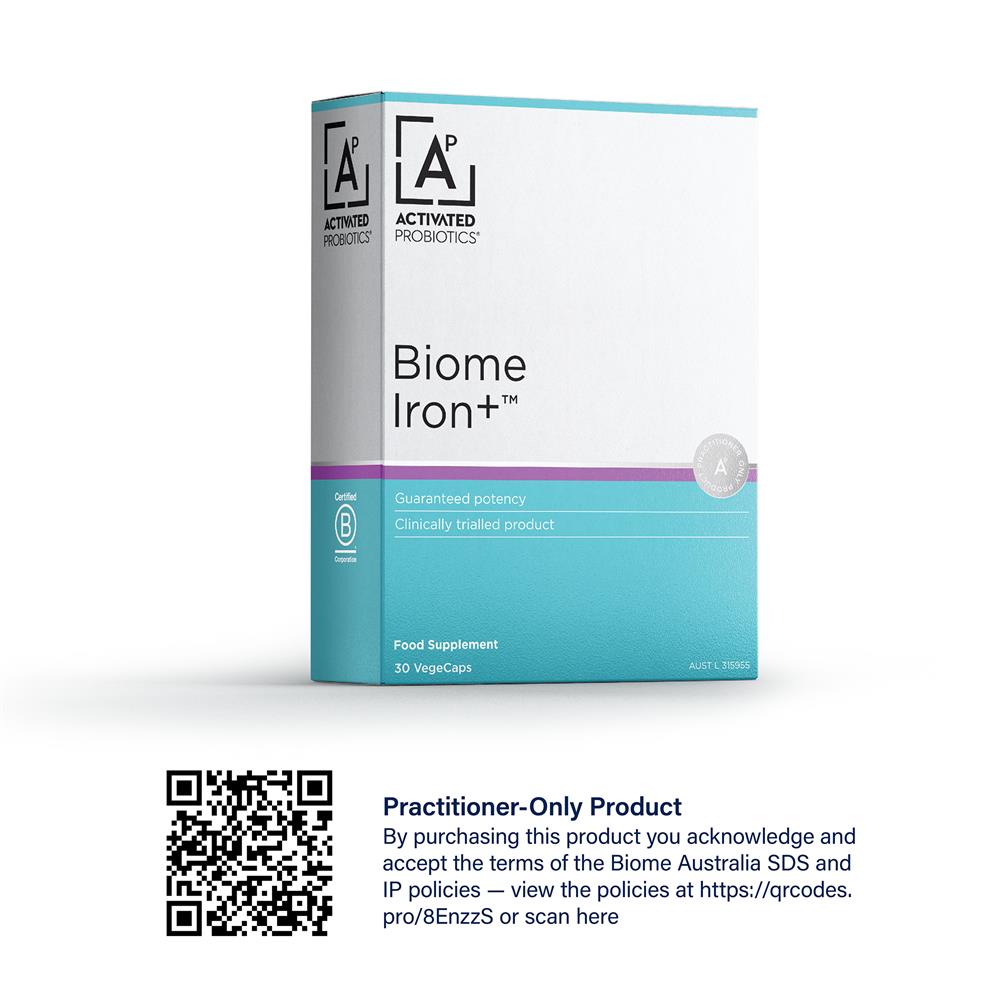 Biome Iron+ 30 Capsules, Activated Probiotics