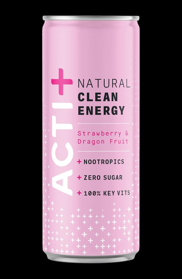 Acti+ Strawberry & Dragon Fruit Natural Clean Energy Drink 250ml, ACTIPH Water