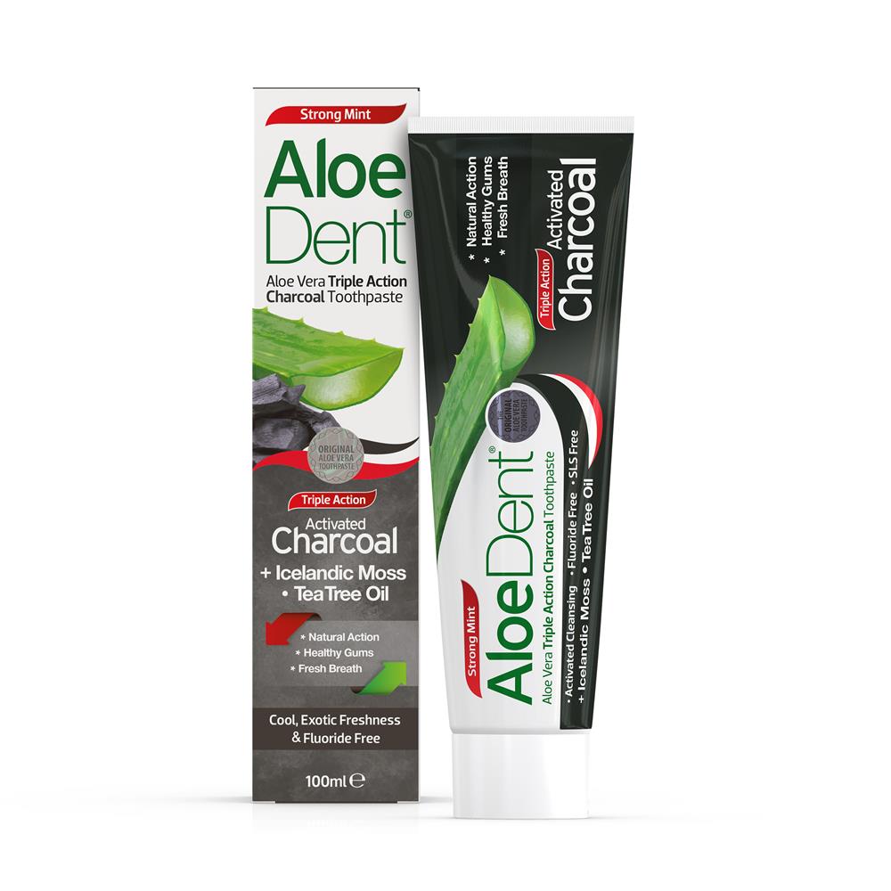 AloeDent Activated Charcoal Toothpaste, Aloe Dent