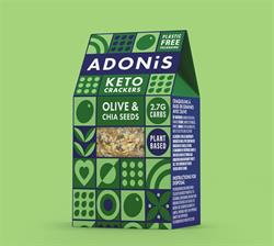 Keto Olive & Chia Seeds Crackers 60g, Adonis