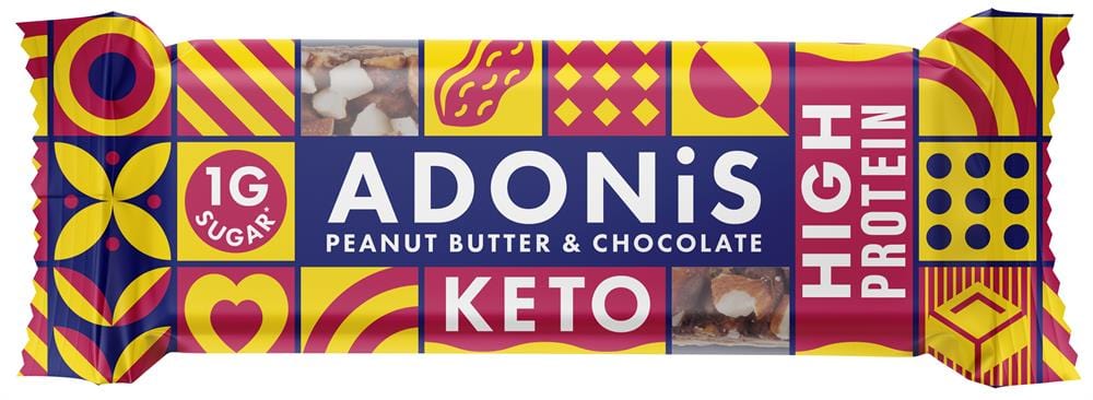 Peanut Choc Protein Bar 45g, Adonis