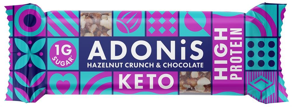 Hazelnut & Choc Protein Bar 45g, Adonis