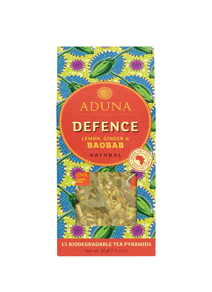 Aduna Defence Super-Tea Lemon Ginger & Baobab (15 Pyramids), Aduna