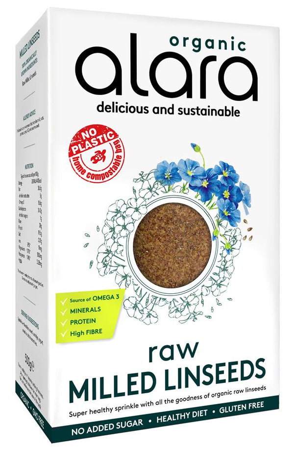 Organic Raw Milled Linseeds 500g, Alara