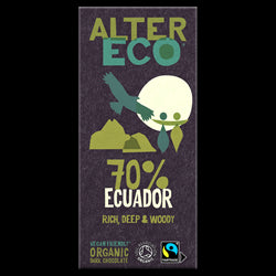 AlterEco Dark Chocolate 70% Ecuador 100g, AlterEco