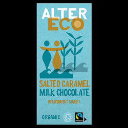 AlterEco Organic Milk Chocolate Salted Caramel 100g, AlterEco