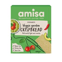 Amisa Gluten Free Veggie Garden Crispbread Organic 100g, Amisa