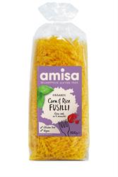 Organic & Gluten Free Corn & Rice Fusilli Pasta 500g, Amisa