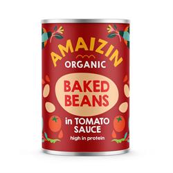 Organic Baked Beans 400g, Amaizin