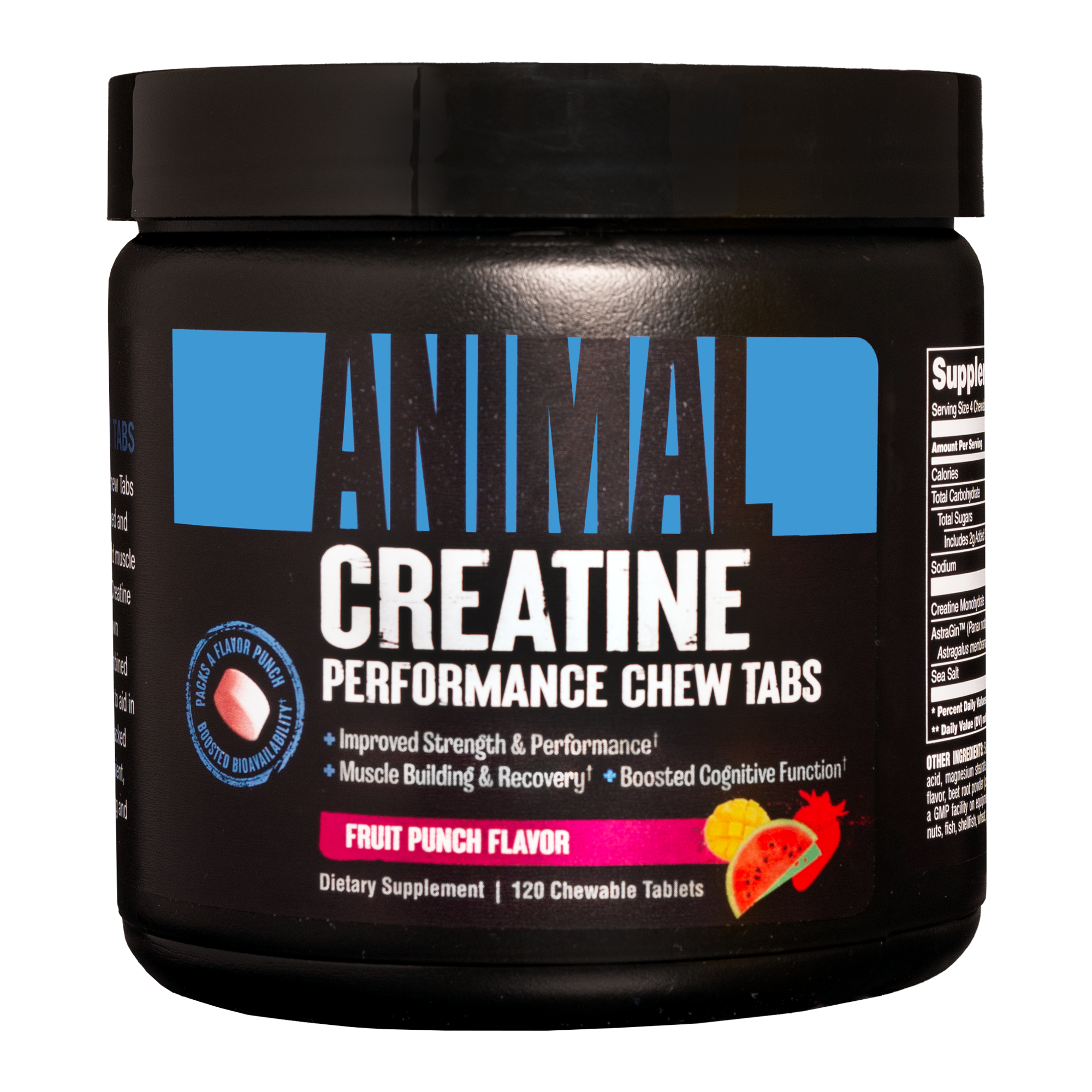 Animal Creatine Chews 120 Tabs Fruit Punch