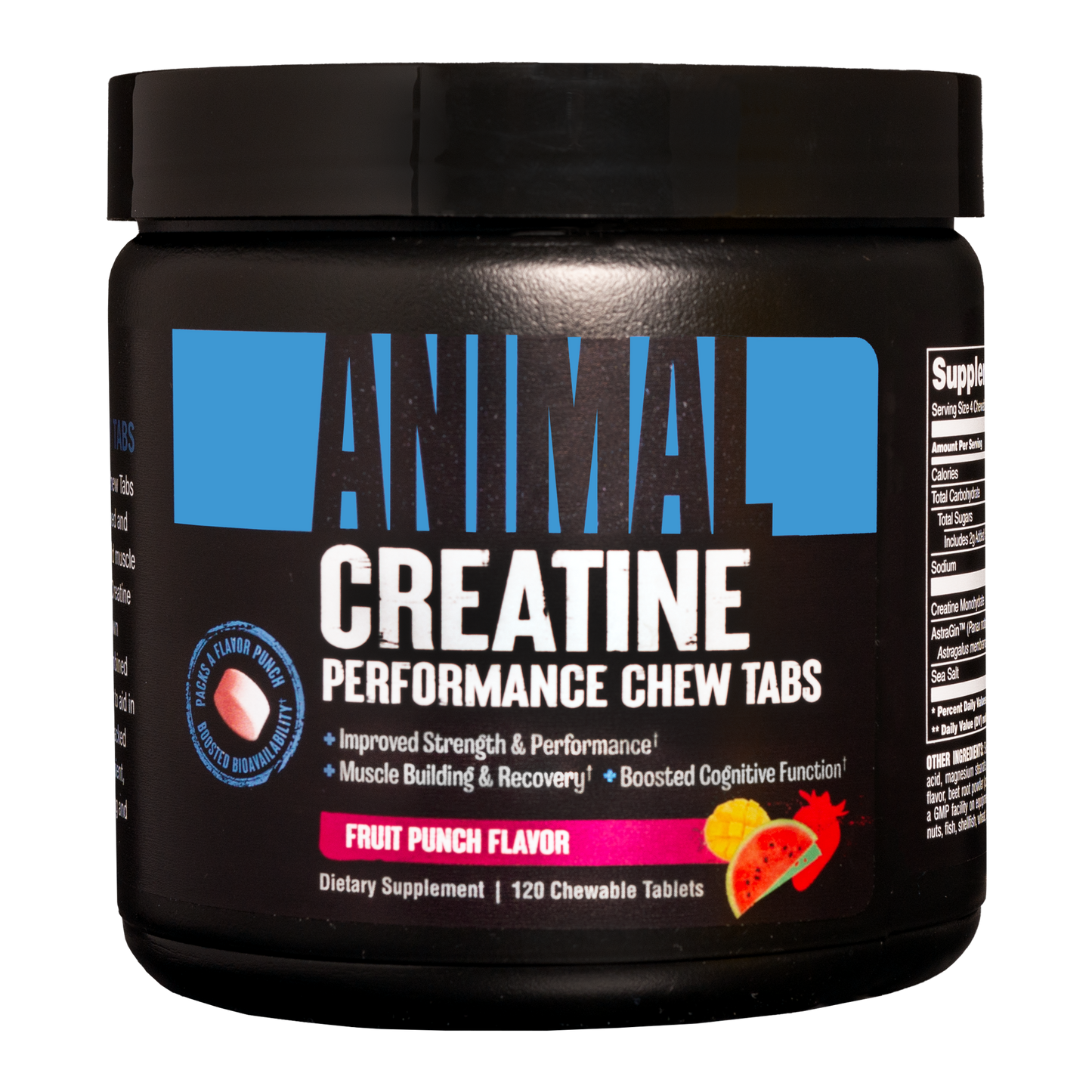 Animal Creatine Chews 120 Tabs Fruit Punch