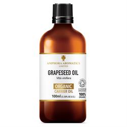 Organic Grapeseed Oil 100ml, Amphora Aromatics