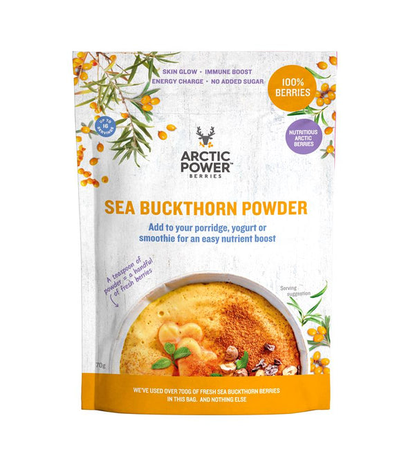 100% Sea Buckthorn Powder 70g, Arctic Power Berries