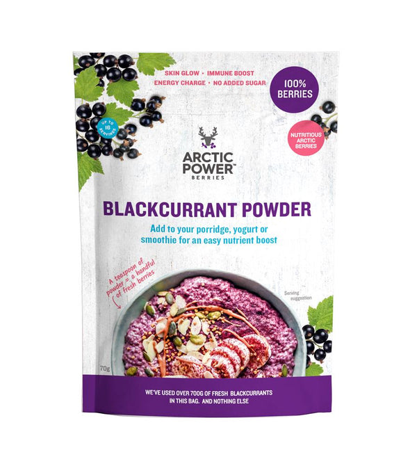 100% Blackcurrant Powder 70g, Arctic Power Berries