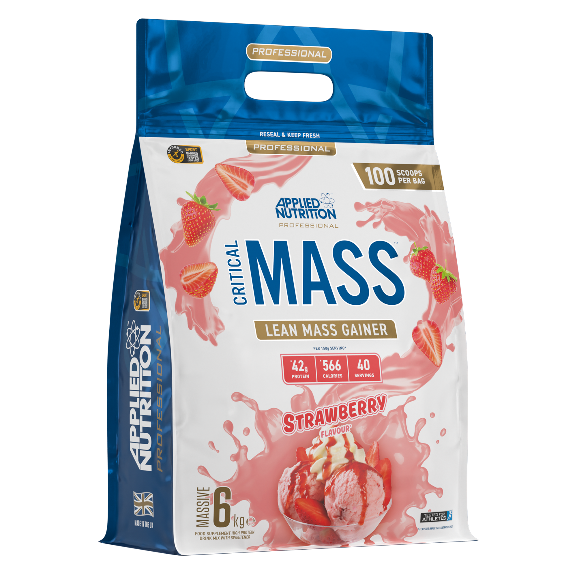 Applied Nutrition Critical Mass Professional 6kg Strawberry