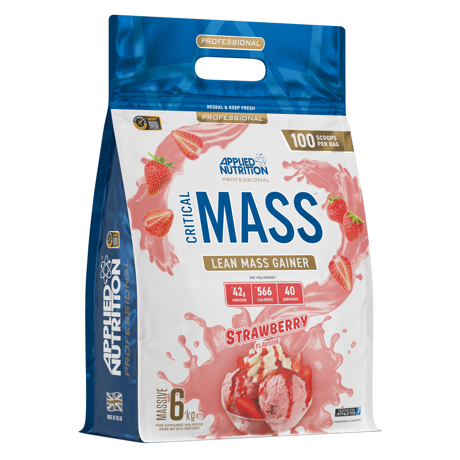 Applied Nutrition Critical Mass Professional 6kg Strawberry