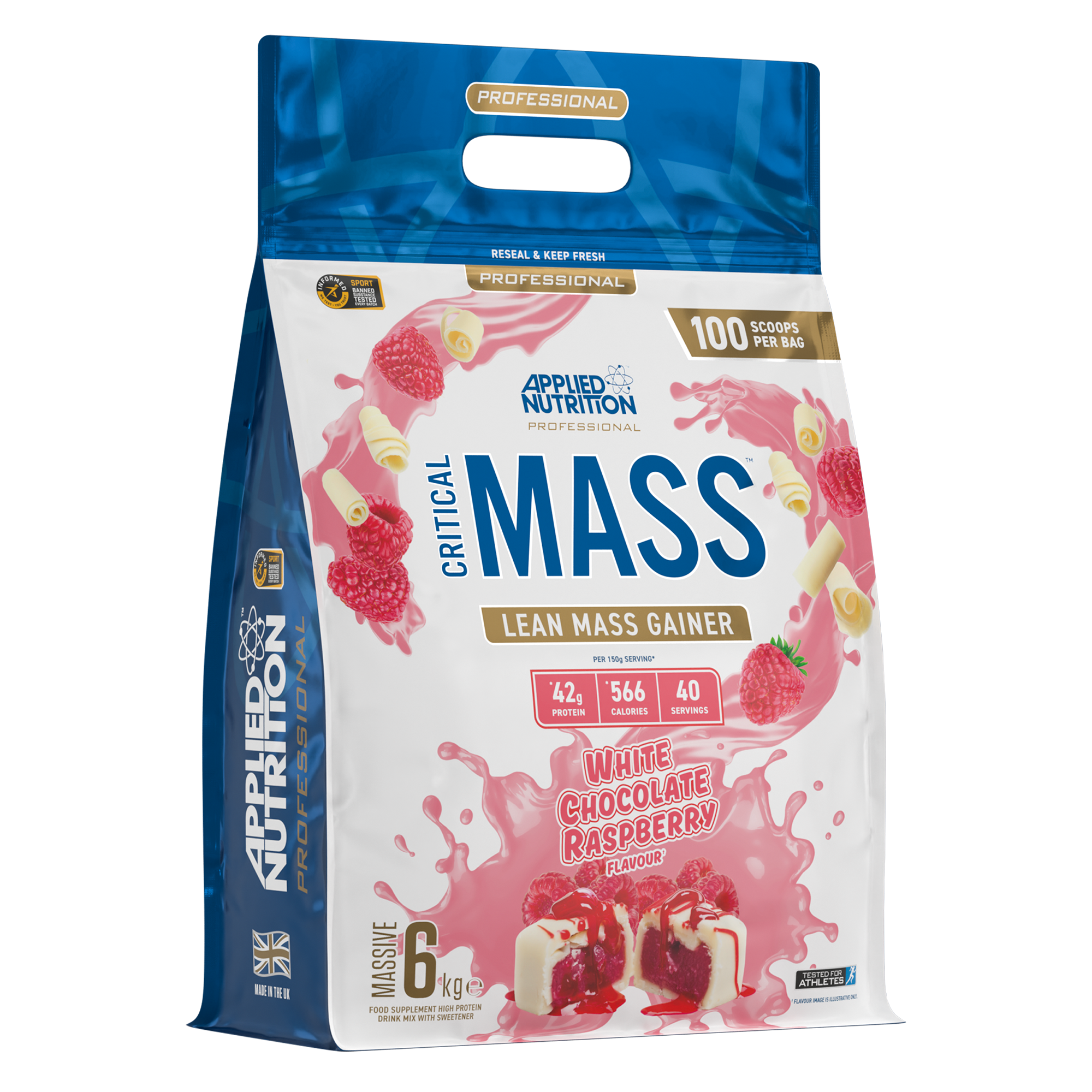 Applied Nutrition Critical Mass Professional 6kg White Chocolate Raspberry