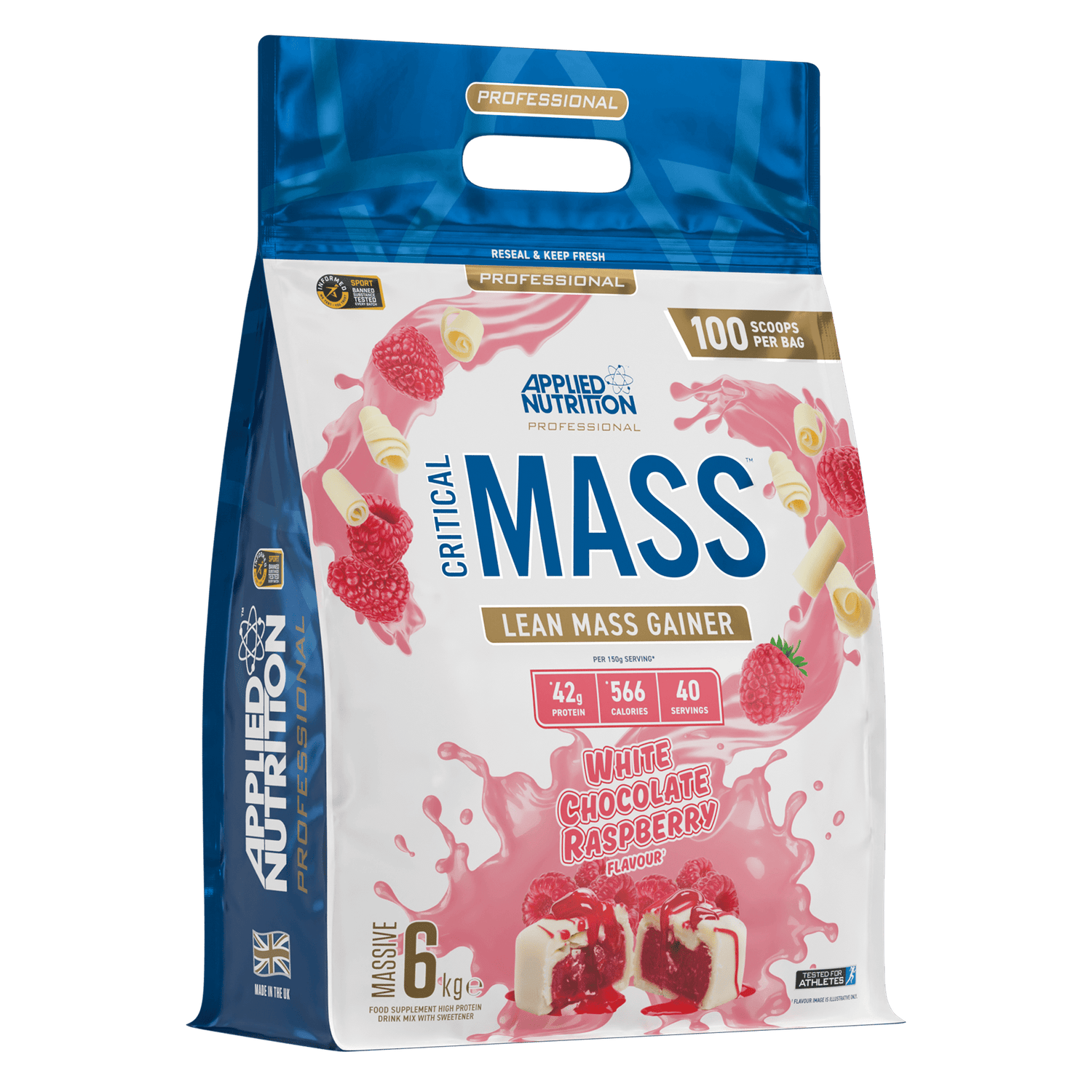 Applied Nutrition Critical Mass Professional 6kg White Chocolate Raspberry