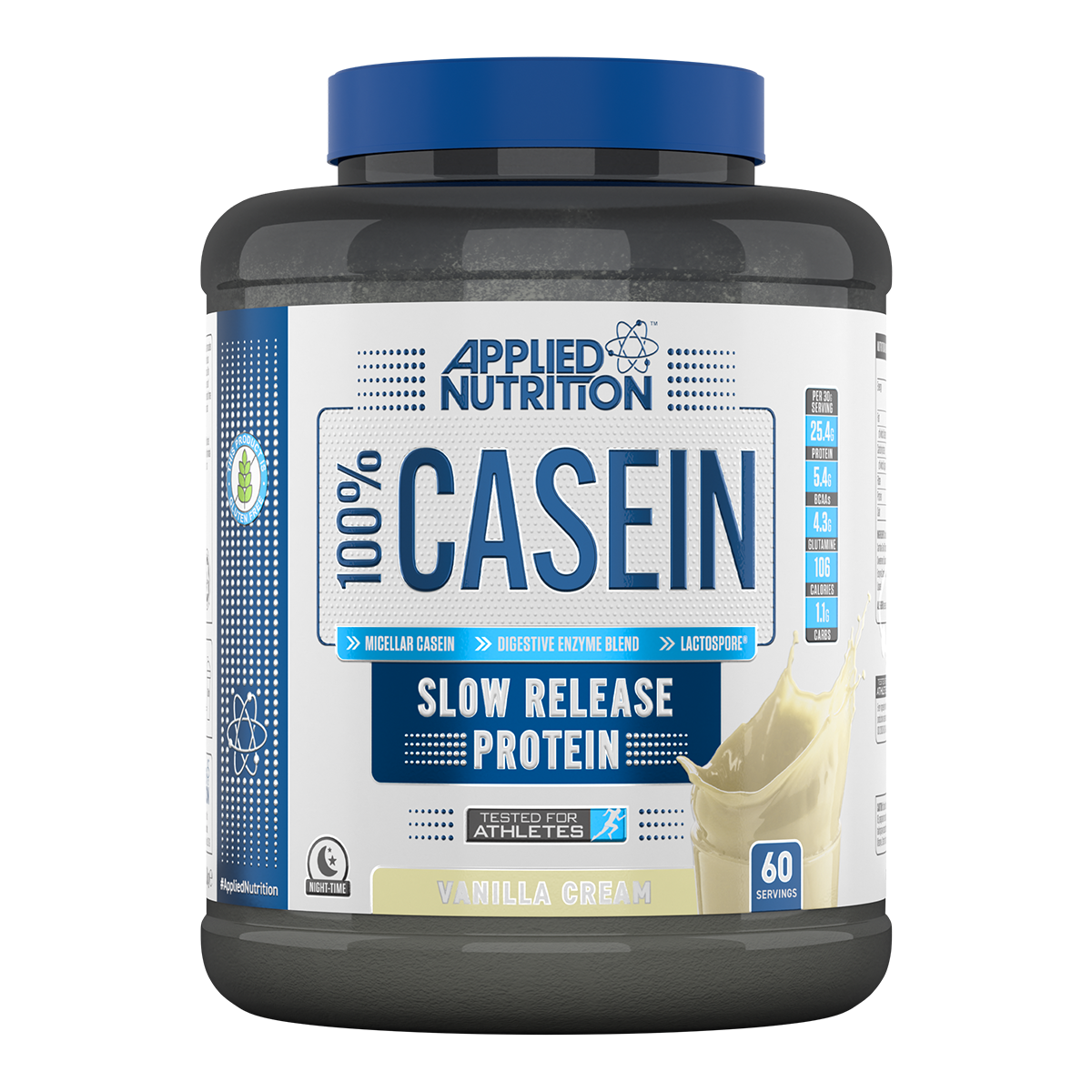 Applied Nutrition Casein 1.8kg Vanilla Cream