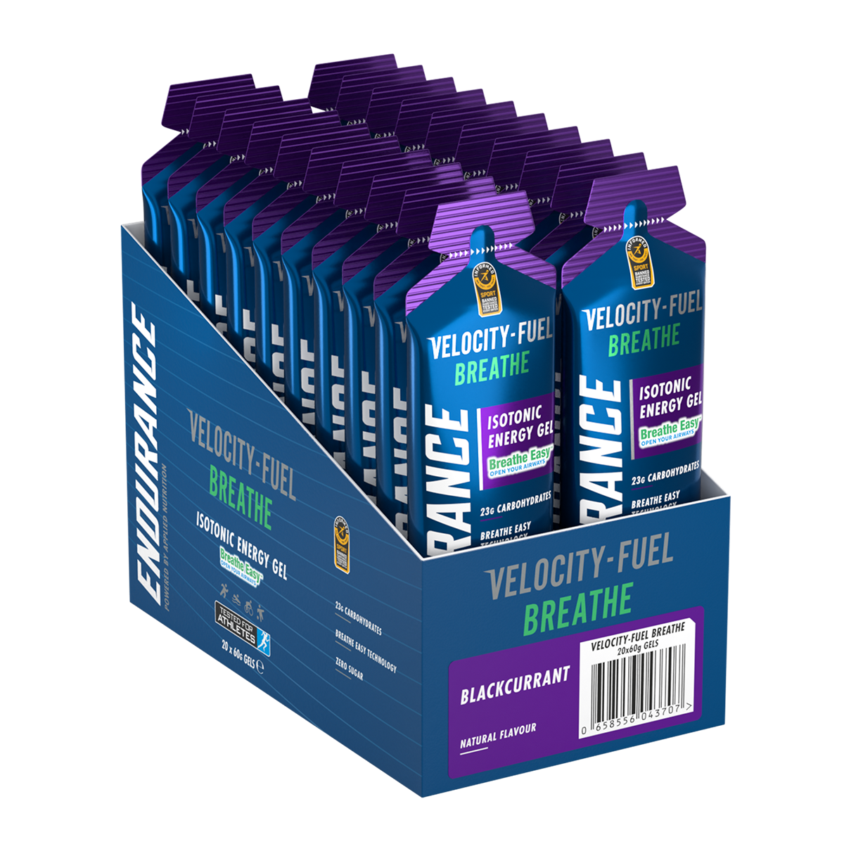 Applied Nutrition Endurance Velocity Breathe Gel 20x60g Blackcurrant